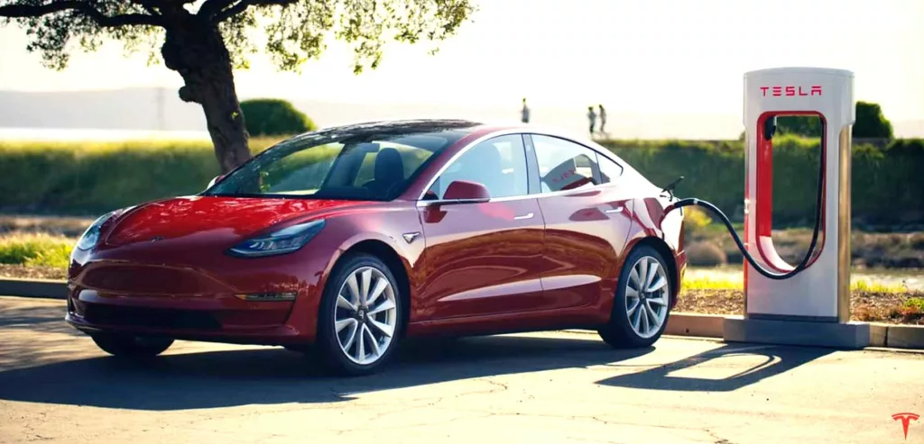 tesla model 3 supercharger